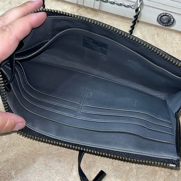 Reed Krakoff Leather Wristlet/Purse, Deep Blue&Black Color - Picture 5 of 16